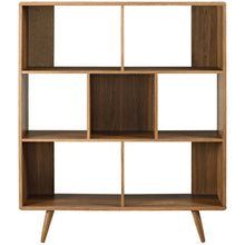 Load image into Gallery viewer, Transmit 7 Shelf Wood Grain Bookcase
