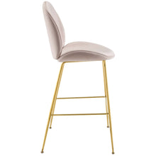 Load image into Gallery viewer, Scoop Gold Stainless Steel Leg Performance Velvet Bar Stool by Modway
