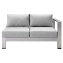 Load image into Gallery viewer, Shore Sunbrella¨ Fabric Aluminum Outdoor Patio Right-Arm Loveseat by Modway
