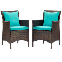 Load image into Gallery viewer, Conduit Outdoor Patio Wicker Rattan Dining Armchair Set of 2 by Modway
