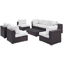 Load image into Gallery viewer, Convene 8 Piece Outdoor Patio Sectional Set by Modway
