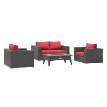 Load image into Gallery viewer, Convene 4 Piece Set Outdoor Patio with Fire Pit
