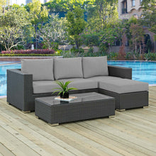 Load image into Gallery viewer, Sojourn 3 Piece Outdoor Patio Sunbrella¨ Sectional Set by Modway
