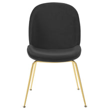 Load image into Gallery viewer, Scoop Gold Stainless Steel Leg Performance Velvet Dining Chair by Modway
