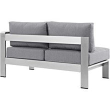 Load image into Gallery viewer, Shore Right-Arm Corner Sectional Outdoor Patio Aluminum Loveseat by Modway
