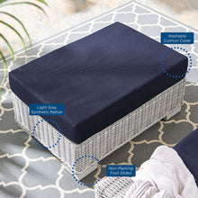 Load image into Gallery viewer, Conway Sunbrella¨ Outdoor Patio Wicker Rattan Ottoman by Modway
