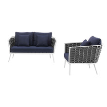 Load image into Gallery viewer, Stance 2 Piece Outdoor Patio Aluminum Sectional Sofa Set by Modway
