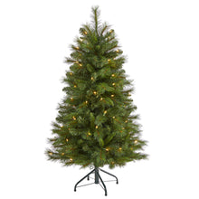 Load image into Gallery viewer, 4&#39; West Virginia Mountain Pine Artificial Christmas Tree w/ 100 Clear Lights
