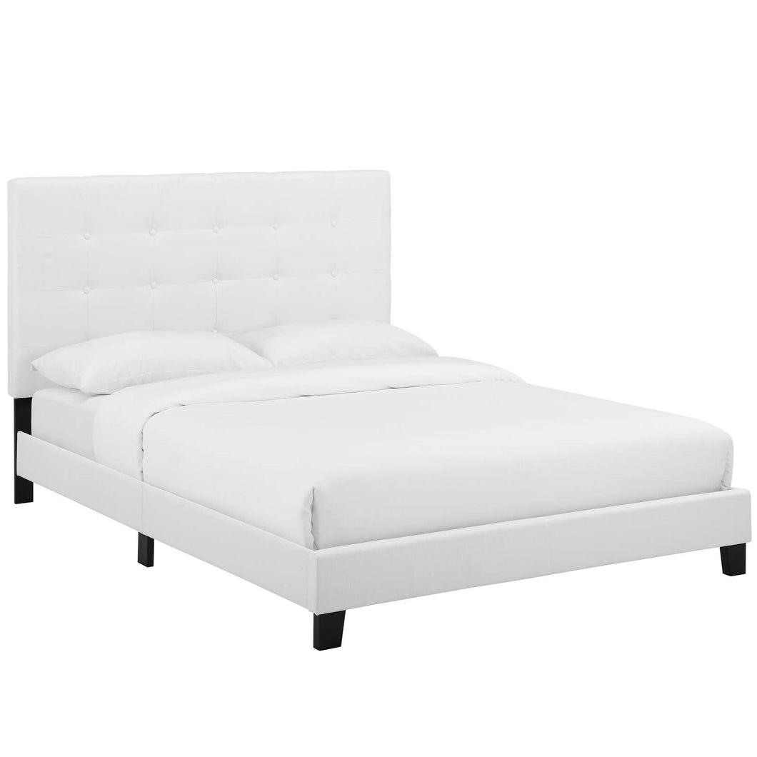 Melanie Tufted Button Upholstered Fabric Full Platform Bed by Modway