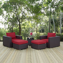 Load image into Gallery viewer, Convene 5 Piece Outdoor Patio Sectional Set by Modway
