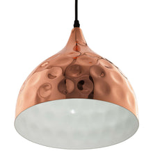 Load image into Gallery viewer, Dimple 11" Bell-Shaped Rose Gold Pendant Light by Modway

