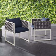 Load image into Gallery viewer, Stance Outdoor Patio Aluminum Dining Armchair Set of 2 by Modway

