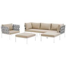 Load image into Gallery viewer, Harmony 6 Piece Outdoor Patio Aluminum Sectional Sofa Set by Modway
