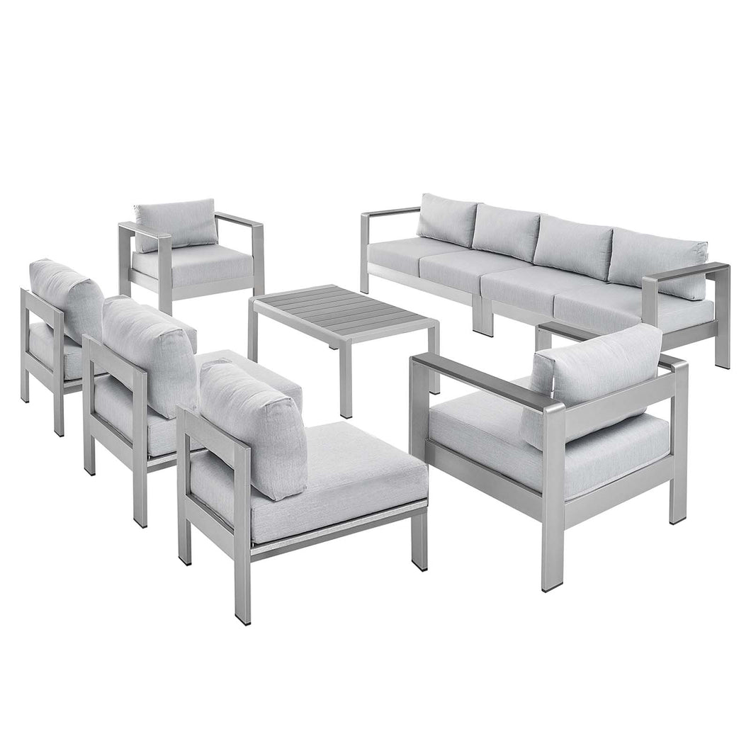 Shore Sunbrella¨ Fabric Outdoor Patio Aluminum 8 P