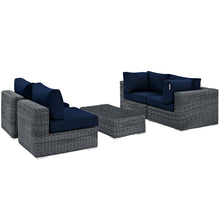 Load image into Gallery viewer, Summon 5 Piece Outdoor Patio Sunbrella¨ Sectional Set by Modway
