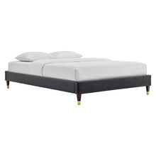 Load image into Gallery viewer, Harlow Performance Velvet King Platform Bed Frame by Modway
