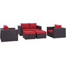 Load image into Gallery viewer, Convene 5 Piece Outdoor Patio Sofa Set by Modway
