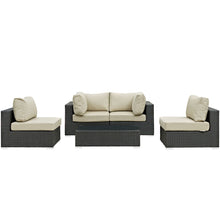 Load image into Gallery viewer, Sojourn 5 Piece Outdoor Patio Sunbrella¨ Sectional Set by Modway
