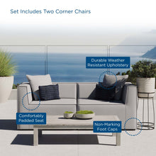 Load image into Gallery viewer, Saybrook 2-Piece Outdoor Patio Upholstered Sectional Sofa Loveseat by Modway
