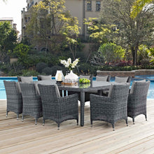 Load image into Gallery viewer, Summon 11 Piece Outdoor Patio Sunbrella¨ Dining Set by Modway
