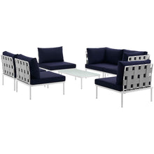 Load image into Gallery viewer, Harmony 7 Piece Outdoor Patio Aluminum Sectional Sofa Set by Modway
