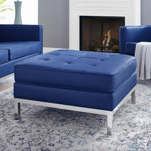 Load image into Gallery viewer, Loft Tufted Vegan Leather Ottoman by Modway
