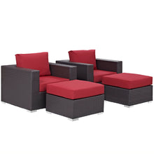 Load image into Gallery viewer, Convene 4 Piece Outdoor Patio Sectional Set by Modway
