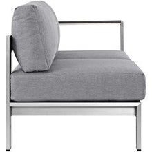 Load image into Gallery viewer, Shore Right-Arm Corner Sectional Outdoor Patio Aluminum Loveseat by Modway
