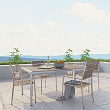Load image into Gallery viewer, Shore 5 Piece Outdoor Patio Aluminum Dining Set by Modway
