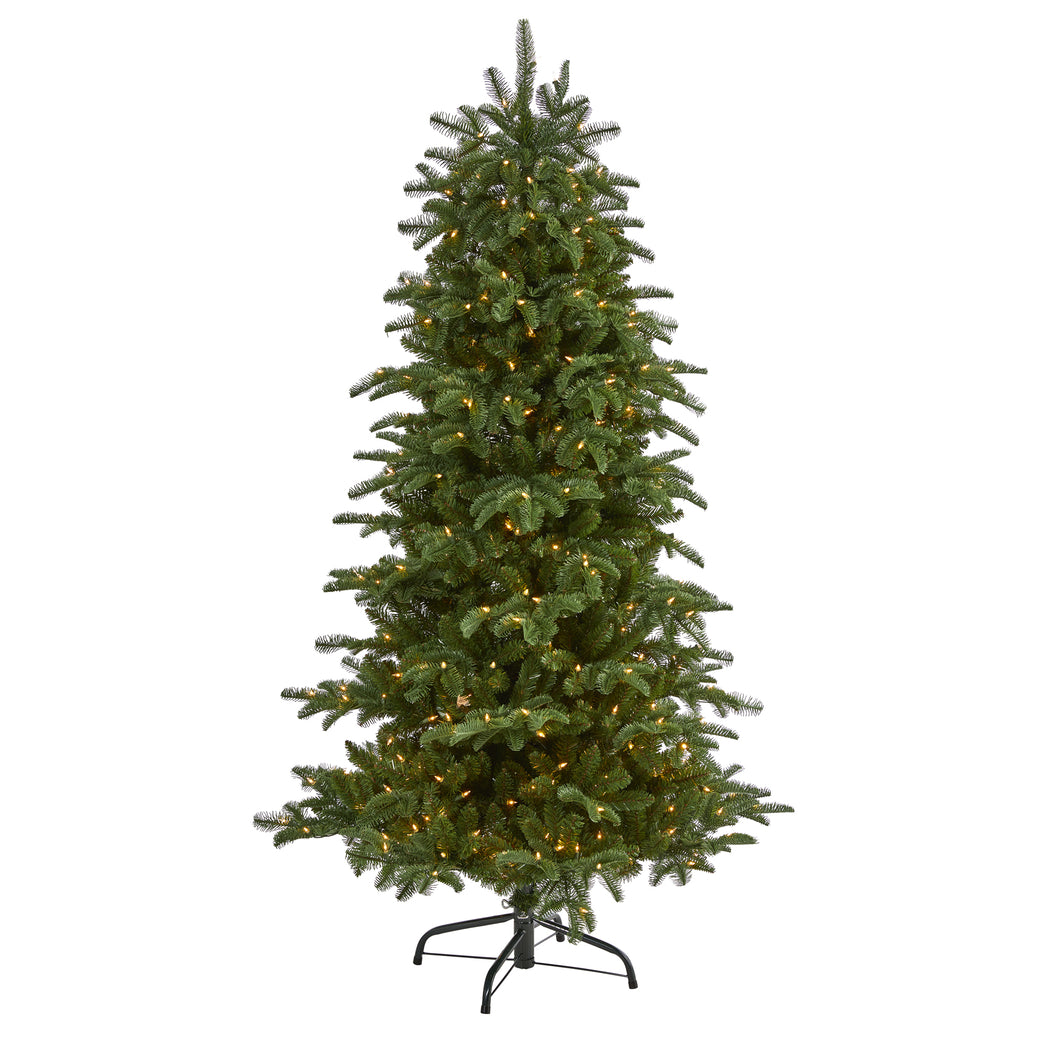 6' South Carolina Fir Artificial Christmas Tree w 450 Clear Lights