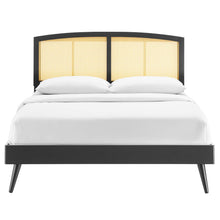 Load image into Gallery viewer, Sierra Cane and Wood Full Platform Bed With Splayed Legs by Modway
