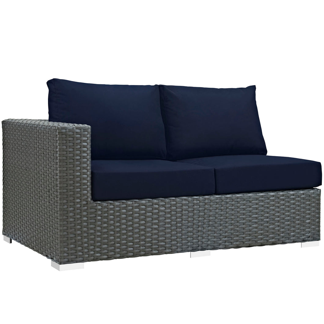 Sojourn Outdoor Patio Sunbrella¨ Left Arm Loveseat by Modway
