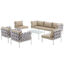 Load image into Gallery viewer, Harmony 8 Piece Outdoor Patio Aluminum Sectional Sofa Set by Modway

