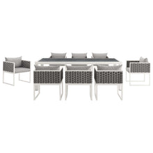 Load image into Gallery viewer, Stance 9 Piece Outdoor Patio Aluminum Dining Set by Modway
