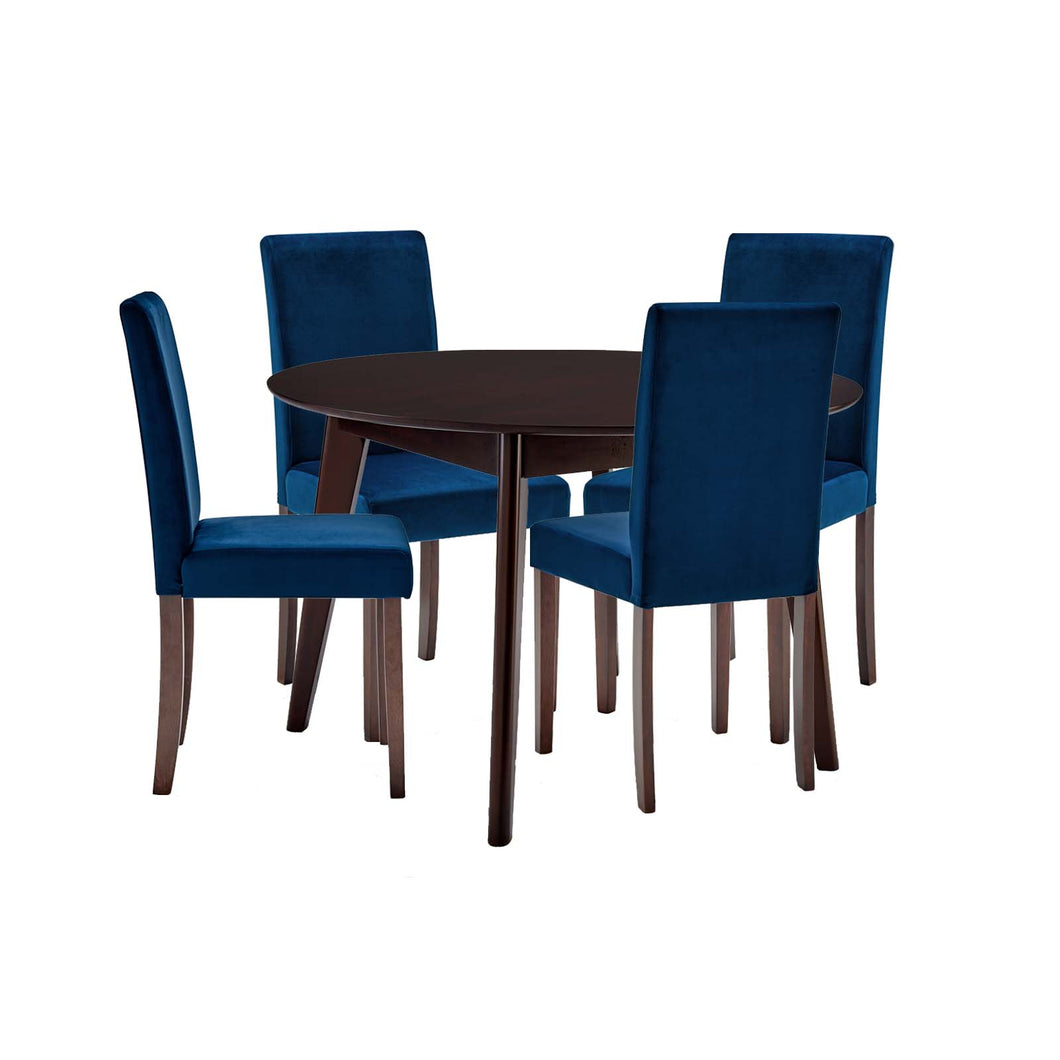 Prosper 5 Piece Upholstered Velvet Dining Set by Modway