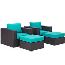 Load image into Gallery viewer, Convene 4 Piece Outdoor Patio Sectional Set by Modway

