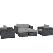 Load image into Gallery viewer, Summon 5 Piece Outdoor Patio Sunbrella¨ Sectional Set by Modway
