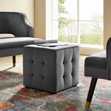 Load image into Gallery viewer, Contour Tufted Cube Performance Velvet Ottoman by Modway
