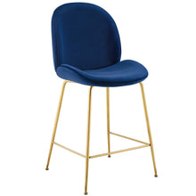 Load image into Gallery viewer, Scoop Gold Stainless Steel Leg Performance Velvet Counter Stool by Modway
