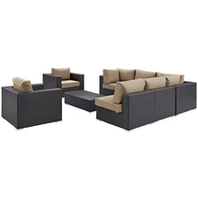 Load image into Gallery viewer, Convene 8 Piece Outdoor Patio Sectional Set by Modway
