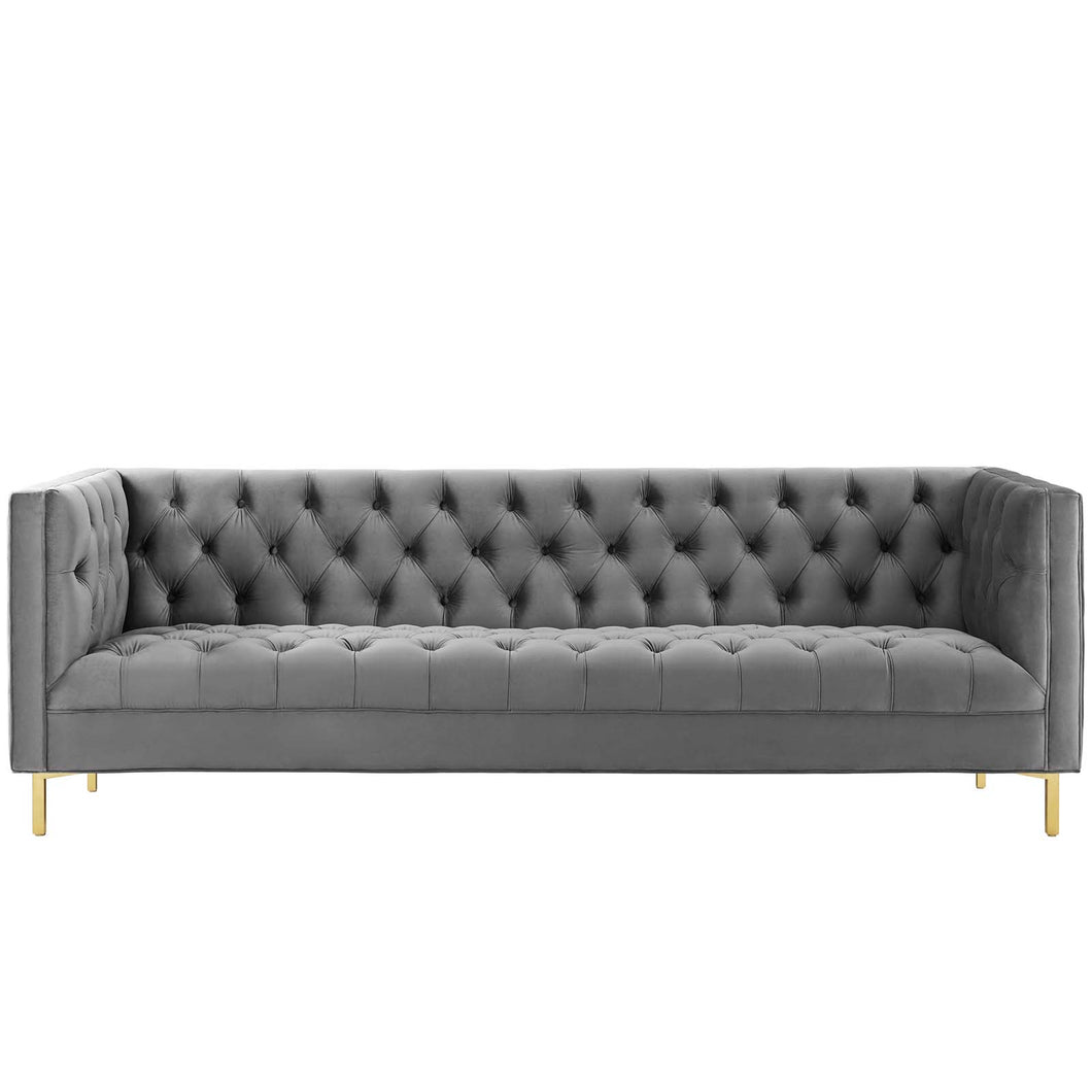 Delight Tufted Button Performance Velvet Sofa by Modway