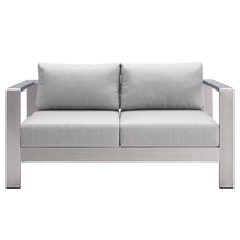 Load image into Gallery viewer, Shore Sunbrella¨ Fabric Aluminum Outdoor Patio Loveseat by Modway
