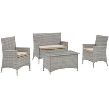 Load image into Gallery viewer, Bridge 4 Piece Outdoor Patio Patio Conversation Set by Modway
