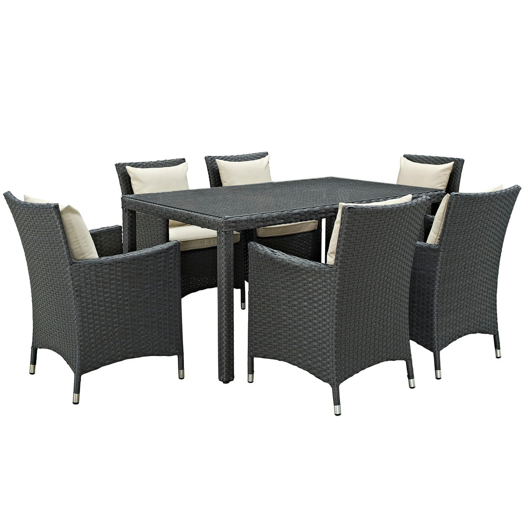 Sojourn 7 Piece Outdoor Patio Sunbrella¨ Dining Set by Modway