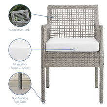 Load image into Gallery viewer, Aura Outdoor Patio Wicker Rattan Dining Armchair Set of 2 by Modway
