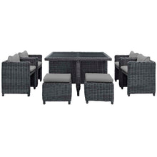Load image into Gallery viewer, Summon 9 Piece Outdoor Patio Sunbrella¨ Dining Set by Modway
