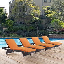 Load image into Gallery viewer, Convene Outdoor Patio Chaise Set of 4 by Modway
