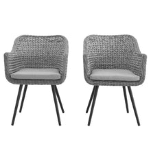 Load image into Gallery viewer, Endeavor Outdoor Patio Wicker Rattan Dining Armchair Set of 2 by Modway
