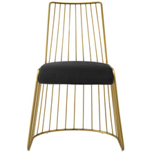 Load image into Gallery viewer, Rivulet Gold Stainless Steel Performance Velvet Dining Chair by Modway
