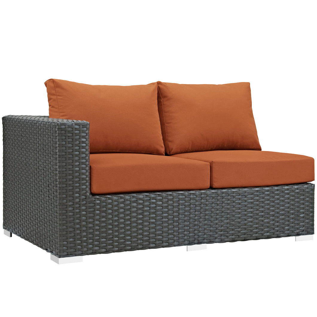 Sojourn Outdoor Patio Sunbrella¨ Left Arm Loveseat by Modway
